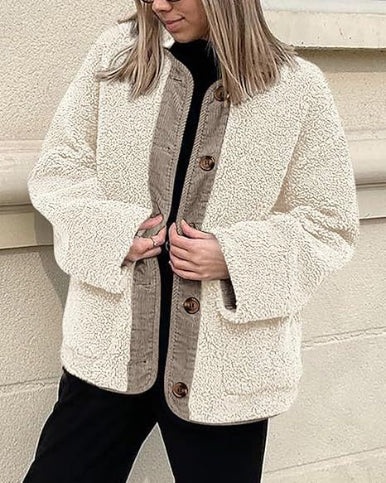 Women's Warm Winter Collarless Jacket